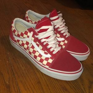 Red Checkered Vans